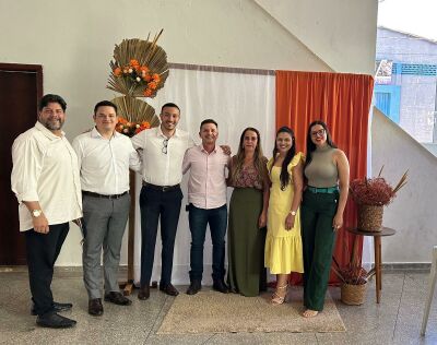 Imagem da notícia Pedro Gomes é destaque no Encontro Regional do MS Ativo com presença do prefeito Delegado Murilo